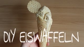 Waffelhörnchen wie aus der Eisdiele selber machen  Eiswaffeln  Waffelbecher Rezept  Creatory [upl. by Ann-Marie]