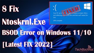 NtoskrnlExe BSOD Error On Window 11  8 Fix How To [upl. by Wenda]