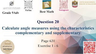 Angle measures complementary and supplementary  Q20 P2  EoT2 [upl. by Minnaminnie275]