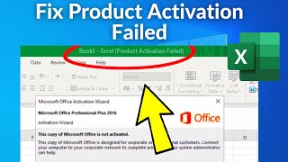 Fix Product Activation Failed in Microsoft Excel  How To Fix excel product activation failed [upl. by Tteragram]