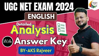 UGC NET English Answer Key 2024  AKSRajveer Sir  Literature Lovers [upl. by Hermes]