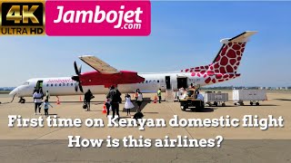 NEW airlines  Jambojet  DHC8402Q Dash 8  Nairobi to Kisumu [upl. by Firooc]