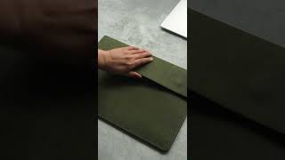 Making a Handmade Leather Envelope Laptop BagLaptop Sleeve shorts [upl. by Luella]