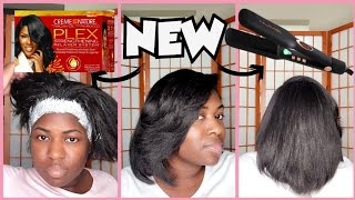 How I Touch Up My Relaxer At Home amp Apply SemiPermanent Hair Dye [upl. by Nnylak]