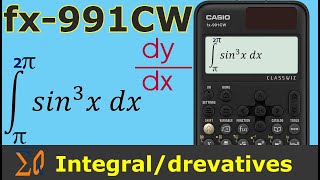 Casio FX991CW Derivatives and Integral Calculation CLASSSWIZ FX570CW [upl. by Amirak]