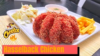 What happens when you fry chicken with Cheetos Hasselback Chicken Recipe  Fried chicken recipe [upl. by Sirovaj]