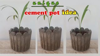 87  how to make cement pot  gamla kaise banaye  aasan tarika [upl. by Zia]