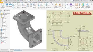 Autodesk Inventor Tutorial For Beginners Exercise 27 [upl. by Jordison499]