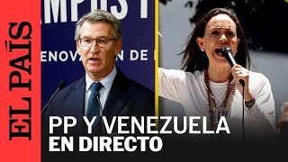 DIRECTO  Núñez Feijóo y la opositora venezolana María Corina Machado en un acto sobre Venezuela [upl. by Ambler]