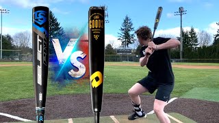 THE GOODS vs SELECT PWR  WHICH IS BETTER Power Hitter Hybrid Showdown  BBCOR Baseball Bat Reviews [upl. by Dorwin940]