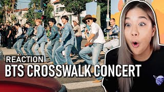 BTS Crosswalk Concert REACTION  James Corden 2021 [upl. by Lesig]