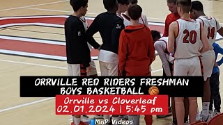 Orrville Red Riders Freshman Boys Basketball 🏀 vs Cloverleaf Colts [upl. by Jay]