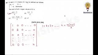 GATE Engg Maths Previous Year Questions  Eigen Values amp Eigen Vectors  Part 12  Rajat AIR 5 GATE [upl. by Ladnyc]