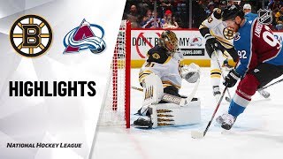 NHL Highlights  Bruins  Avalanche 101019 [upl. by Aicel]