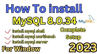 How to Install MySQL 8034 ON Window 1011 in Hindi mysql [upl. by Santa125]