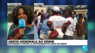 Grève générale au Bénin  mouvement contre la suppression du droit de grève [upl. by Lodge]