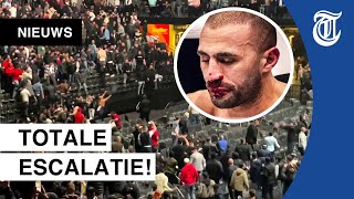 Bizarre beelden chaos en vechtpartijen bij Glorywedstrijd Badr Hari [upl. by Gareth]