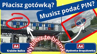 002 Autostrada A4 jak płacić za przejazd gotówkakartaPIN Balice  Brzęczkowice  072023 [upl. by Armalla402]