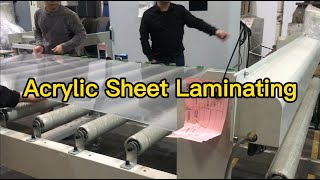 Acrylic sheetPVC film laminating machine [upl. by Aihseyk375]