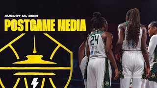 Postgame Press Conference  Seattle Storm at Atlanta Dream  August 16 2024 [upl. by Doralin]