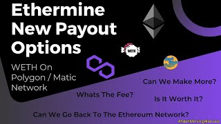 Miner update  Ethermine New Payout Options  How To Get Paid Out On The Polygon Matic Network [upl. by Korns]