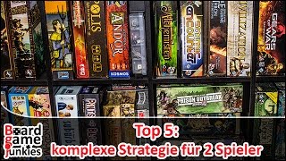 Topliste Top5 Komplexe Strategiespiele für 2 Spieler  Brettspiele [upl. by Asus]