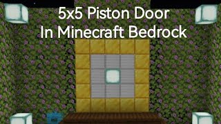 Create an Easy 5x5 Piston Door in Minecraft Bedrock [upl. by Anglo207]