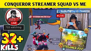 💥WOW PRO LIVE STREAMER WITH FACECAM amp FULL SQUAD RUSHED ON ME😱amp ALL CONQUEROR ENEMIES VS SHAANDAR [upl. by Anilec]