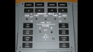 Panel de calefacción de ventanas B737  B737 window heating panel [upl. by Sherman]