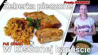 Jak zrobić żeberka pieczone w kapuście kiszonej❓  Przepis na domowy obiad [upl. by Noek]