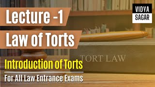 Law of Torts Lecture 1  Introduction of Torts  For All Law Entrance Exams  Vidya Sagar [upl. by Bonine688]