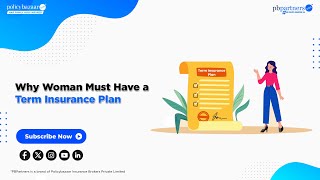 Why Women Must have a Term Insurance Plan [upl. by Yenor]