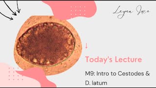 PARASITOLOGYM9 INTRO TO CESTODES amp Diphyllobothrium latum [upl. by Silden]