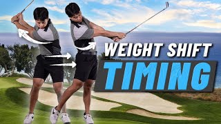 Weight Shift Timing in the Golf Swing [upl. by Yllime461]