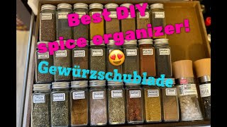 Super DIY Gewürzschublade Gewürzregal mit Geheimfach Cool DIY Spice Organizer drawer [upl. by Acemahs]