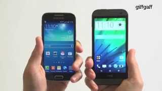 Samsung Galaxy S4 Mini vs HTC One Mini 2  giffgaff [upl. by Anahsek351]