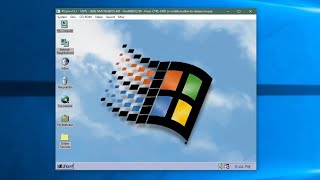 OLD 2018 How To Install Windows 95 in PCem 486 emulator ISO in desc [upl. by Dorelle]