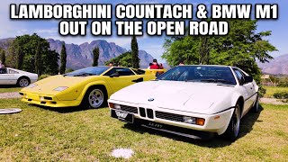 Icons Unleashed BMW M1 and Lamborghini Countach Out on The Open Road [upl. by Beitris36]