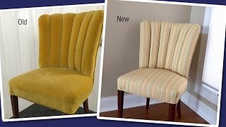 Reupholstering a Channel Back  Fluted Back Chair [upl. by Lower]