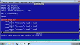 QBasic Tutorial 12  Simple Calculator With Input Validation  QB64 [upl. by Siuraj]