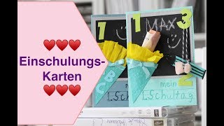 ♥️ Tutorial Einschulungskarte Karte zur Einschulung basteln mit Tafelfolie [upl. by Chase371]