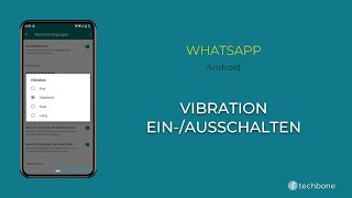 Vibration einausschalten  WhatsApp Android [upl. by Saffier]