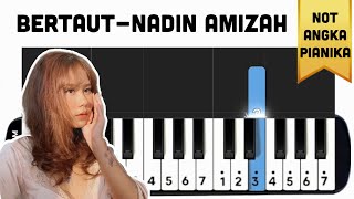 Bertaut  Nadin Amizah  Not Pianika  Easy Pianika Tutorial [upl. by Alodi]