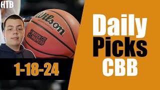 CBB Picks 11824  College Basketball Predictions and Betting Preview [upl. by Cara]