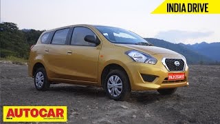 2015 Datsun Go MPV  India Drive Video Review  Autocar India [upl. by Casilda]