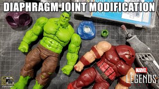 Customizing Action Figures Tutorial  Knock Off Marvel Legends Hulk Diaphragm Joint Modification [upl. by Maureen]