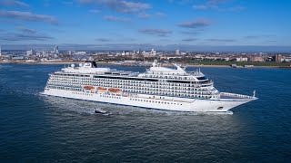 Viking Cruises Venus departs Portsmouth UK 11th January 2024 cruise ship [upl. by Maitund127]