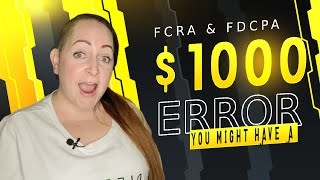 1000 Credit Report Error  Notorious FCRA amp FDCPA Violation [upl. by Enyamrahs]