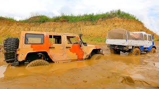 Mud Wars RC Cars Battle on Extreme Mud Terrains  Mercedes Ford Jeep Chevrolet and Land Rover [upl. by Tibold413]