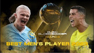 DUBAI GLOBE SOCCER AWARDS 2023  CRISTIANO RONALDO VS ERLING HAALAND  BEST MENS PLAYER 2023 [upl. by Iman]